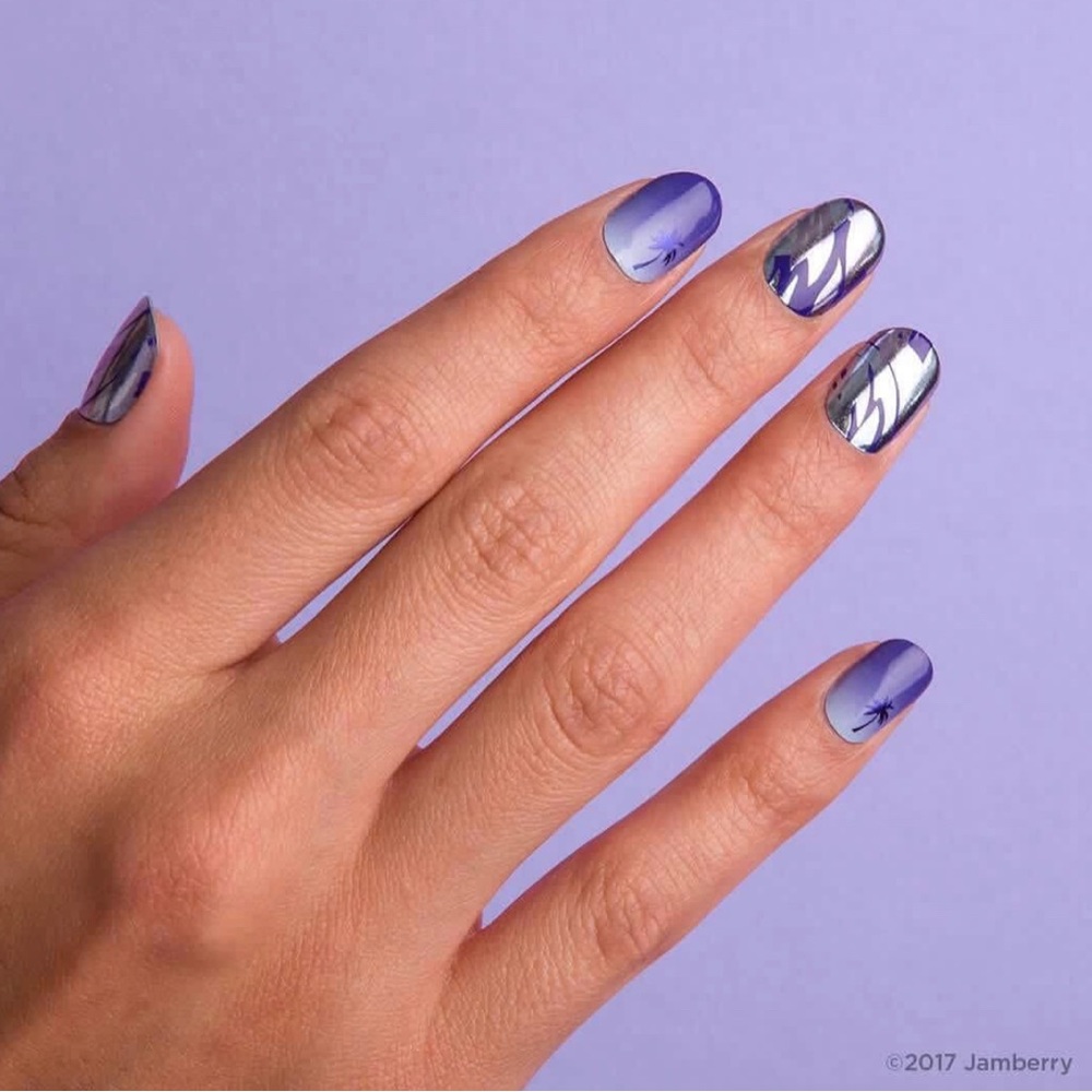 Jamberry bundle - Purple/Silver metallic combo - perfect for vacation!